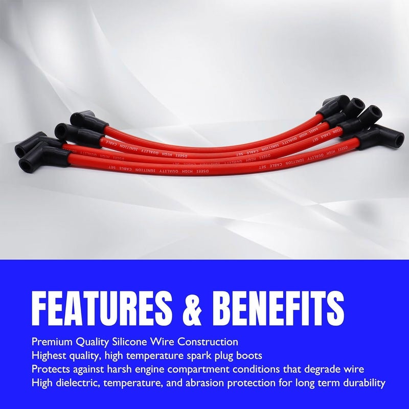 OXCANO 18-8839 4pcs 0mm Lead Wire Spark Plug Compatible with Johnson Evinrude 90 115 HP Outboard Engines Replacement for 9-28092 - Image 2